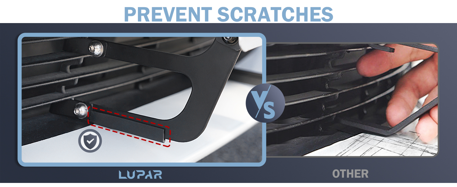 Aluminum No Drilling Front License Plate Holder, Patented