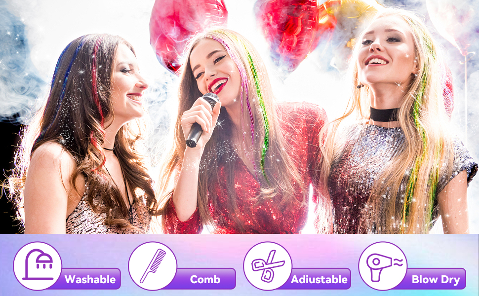 Glitter Extensions Clip In Hair Extensions