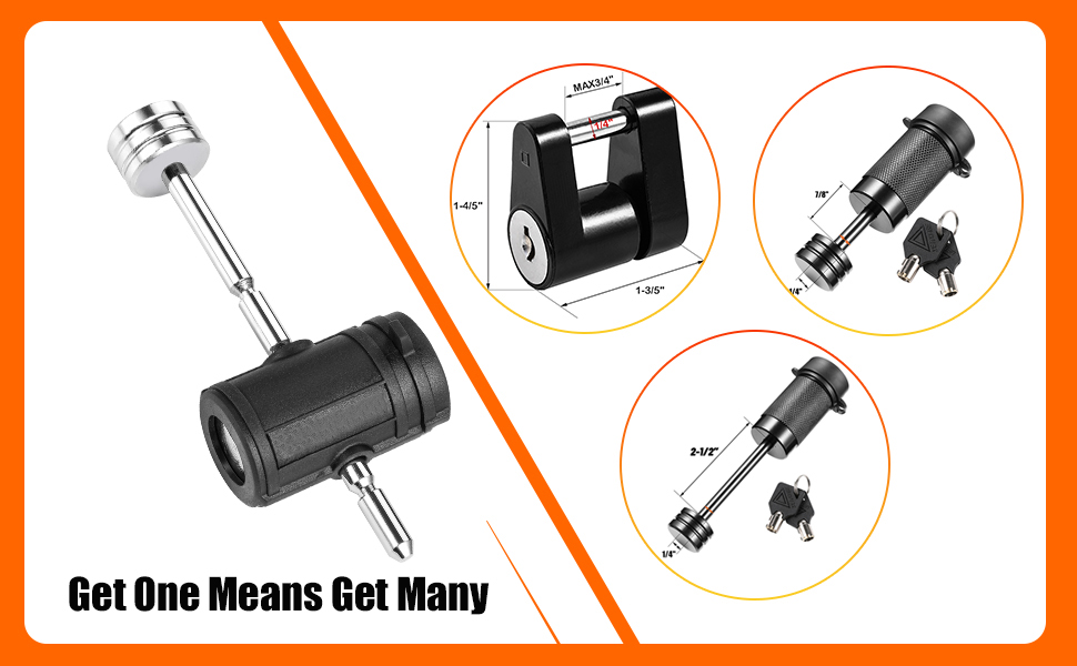 CZC AUTO Trailer Tongue Coupler Lock Adjustable Trailer