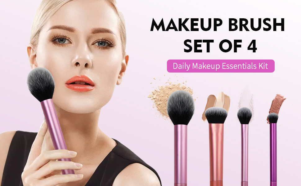 Makeup brush Set 4in1 Brushes Eye makeup brushes、Foundation Brush