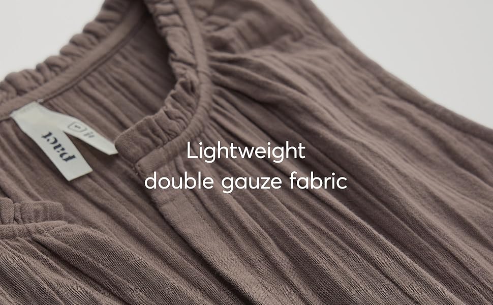 Lightweight double gauze fabric