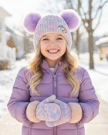 toddler girl hat and gloves