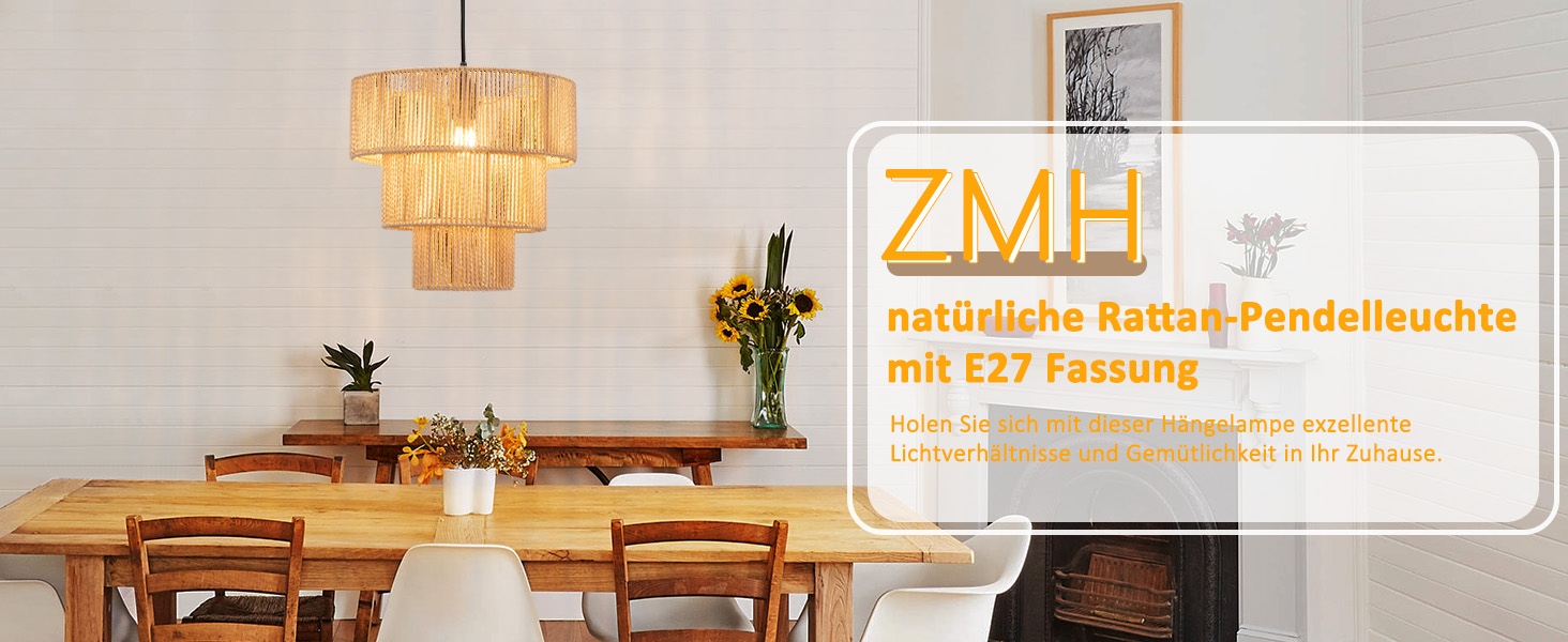 rattan pendelleuchte