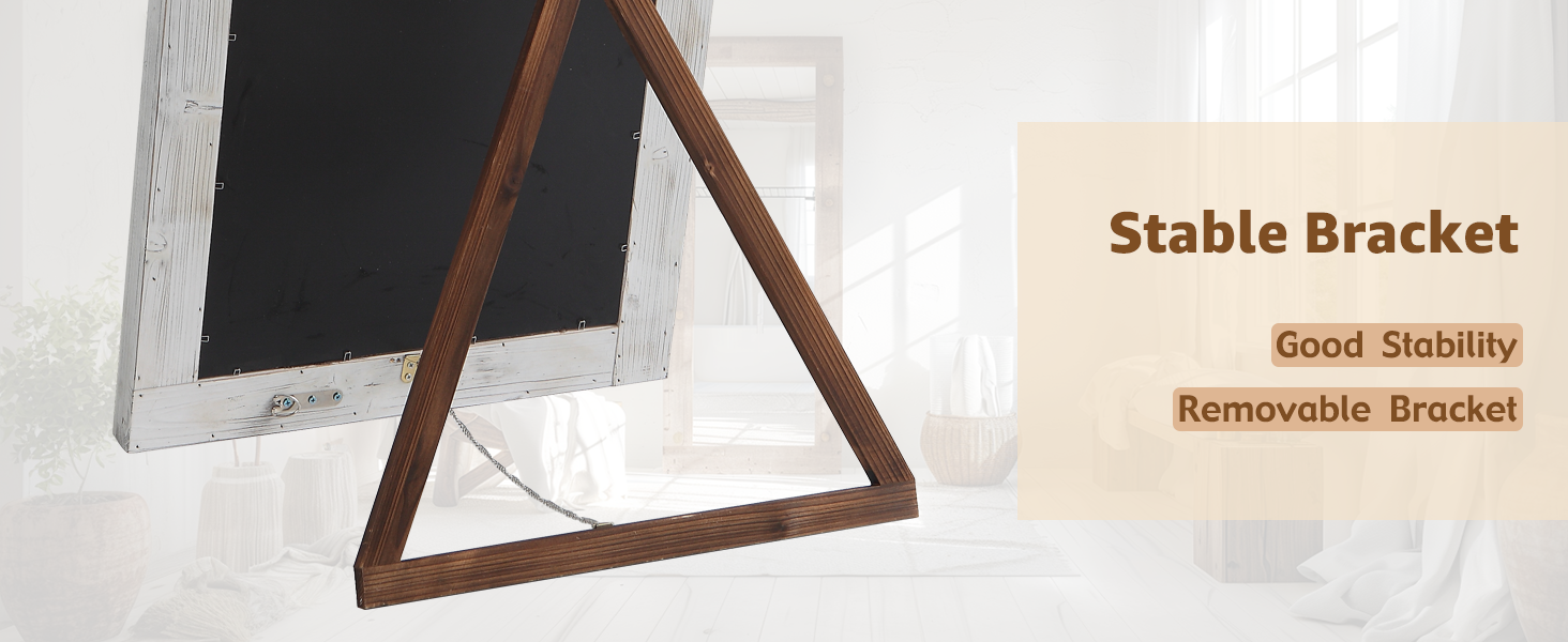 Rustic Farmhouse Full Length Mirror, Wood Floor Mirror, Free Standing, Long for Bedroom, Living Room, Cloakroom, White