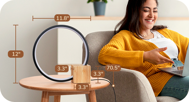 EDISHINE Modern LED Table Lamp, Bedside ... 25 HLTL12R