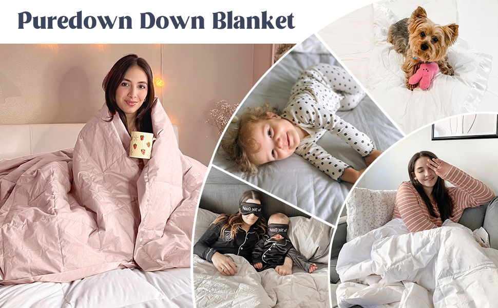 puredown® Blankets King Size Soft Lightweight Down