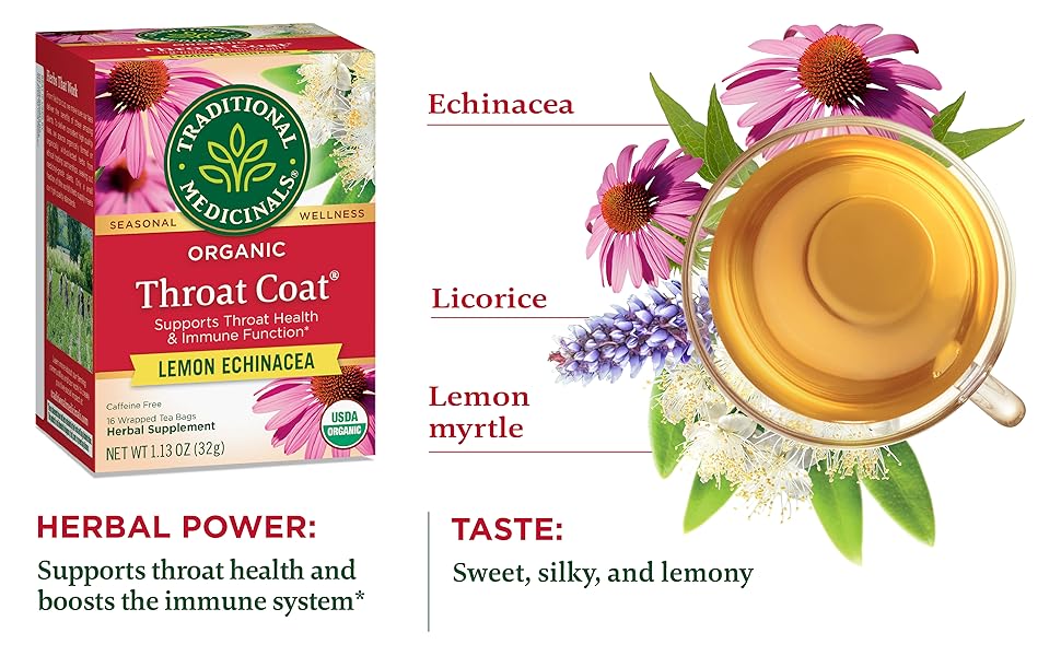 Throat Coat Lemon Echinacea Tea