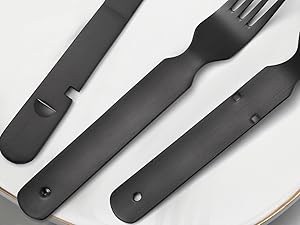 Black Flatware 4 in 1
