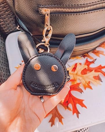 Pacifier Case Holder with Clip MOMINSIDE Pacifier Charm Pod Cute Rabbit Bag Charm Purse Charm Clasp