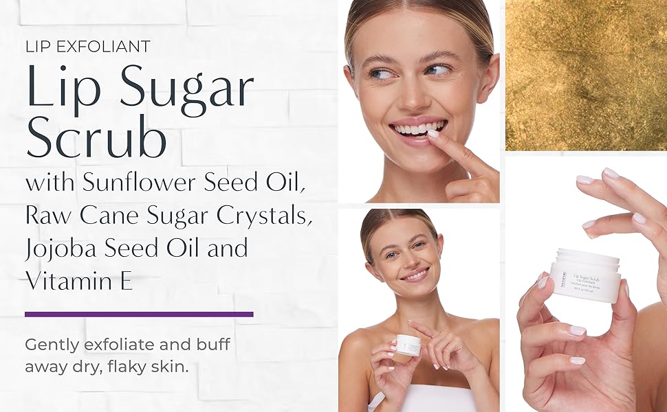 NassifMD Vanilla Lip Sugar Scrub, Lip Scrub Moisturizer and