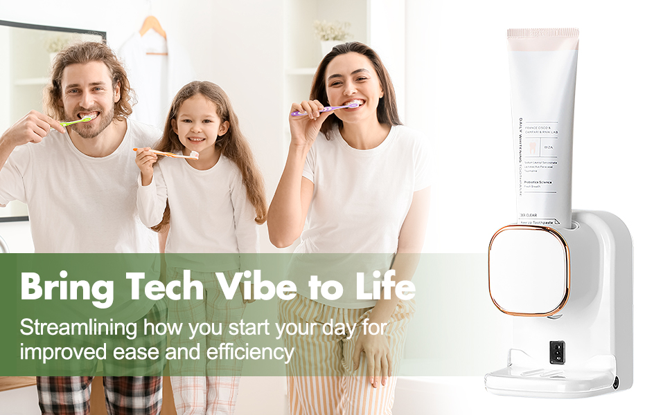 Upgraded Automatic Electric Toothpaste Dispenser, Auto Toothpaste Dispenser with