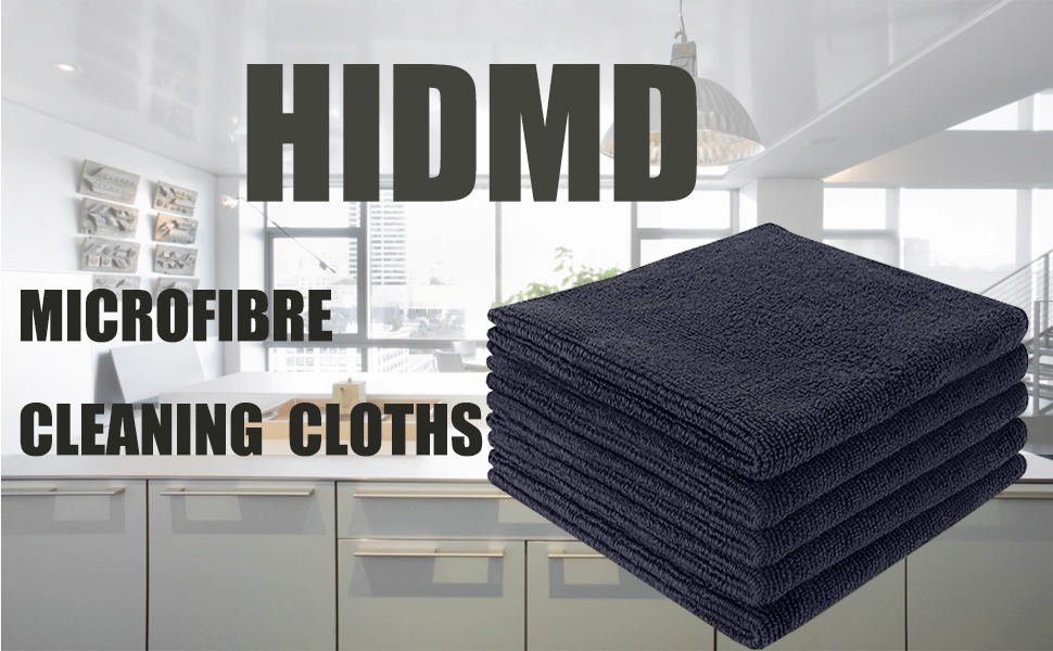 HIDMD Microfibre Cleaning Cloths Dish Cloths Lint Free Cloths For