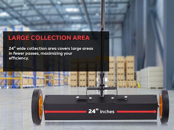 マッピー p706p5g Pyle 24” Rolling Magnetic Sweeper with Adjustable Handle