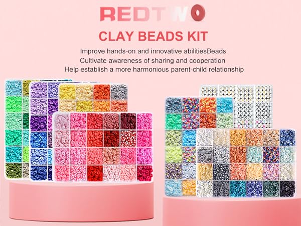 Redtwo 23000 Pcs Clay Beads Bracelet Making Kit