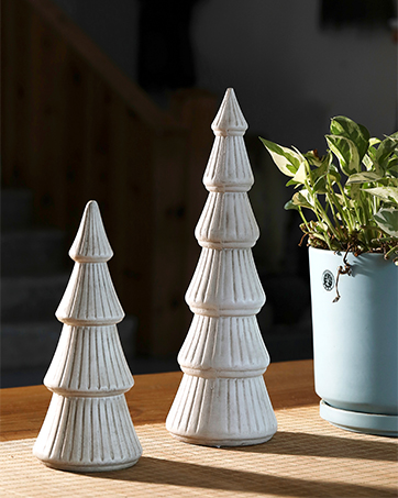 wooden Christmas tree white