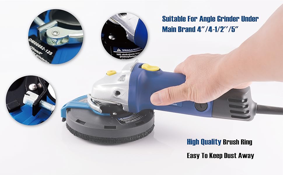 7PCS 125mm Dust Shroud for Angle Grinder 5inch Universal Surface Grinding Dust Shroud 4.5