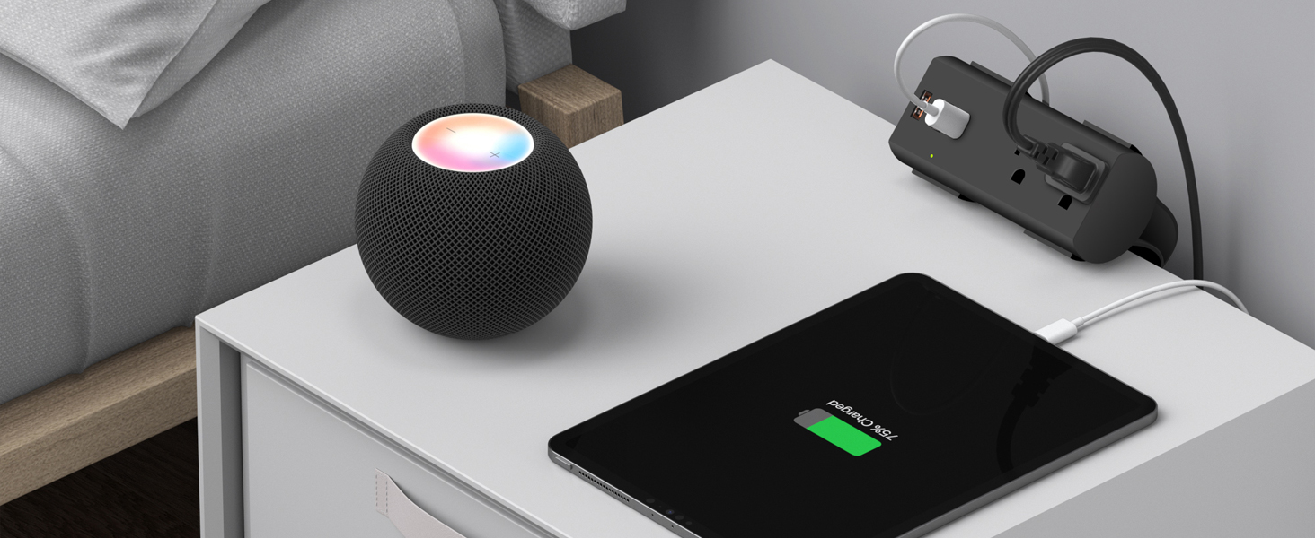 Hidden Sofa Socket, Couch Outlet Plug in 2AC Outlets PD20W