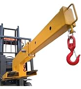GAMINA KAVISI Forklift Jib Boom Crane, 6600lb Capacity Forklift Jib Crane with 2 Hooks, Heavy-Dut...
