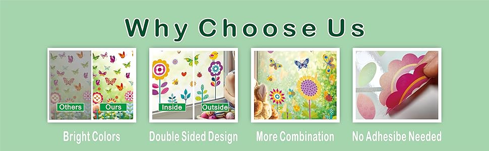 floral window clings