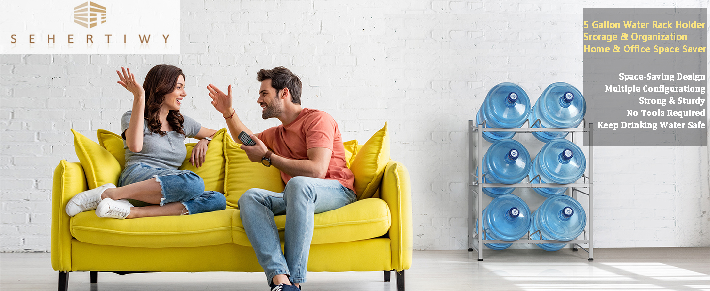 5 Gallon Water Bottle Holder, 3 Tier Water Jug Rack, Water