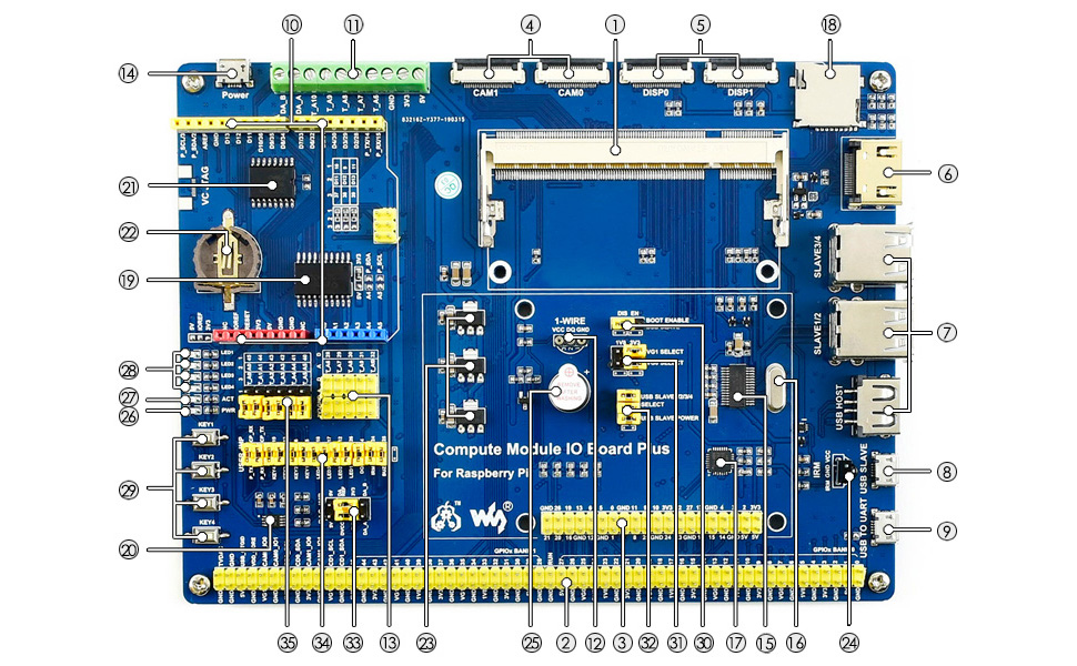Amazon.com: Waveshare Compute Module IO Board Plus