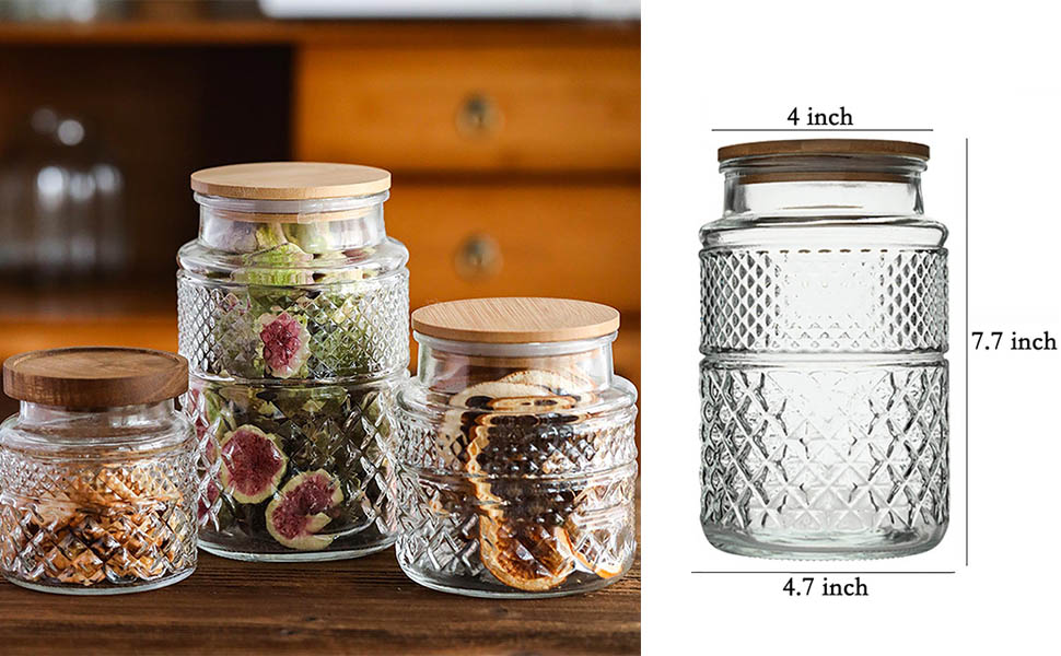 Large Glass Storage Jar Food Storage