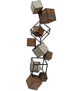 MODERNIST HOME Cubist Metal Wall Sculpture, Abstract, Iron, Polished, Oxidized and Painted Matte ...