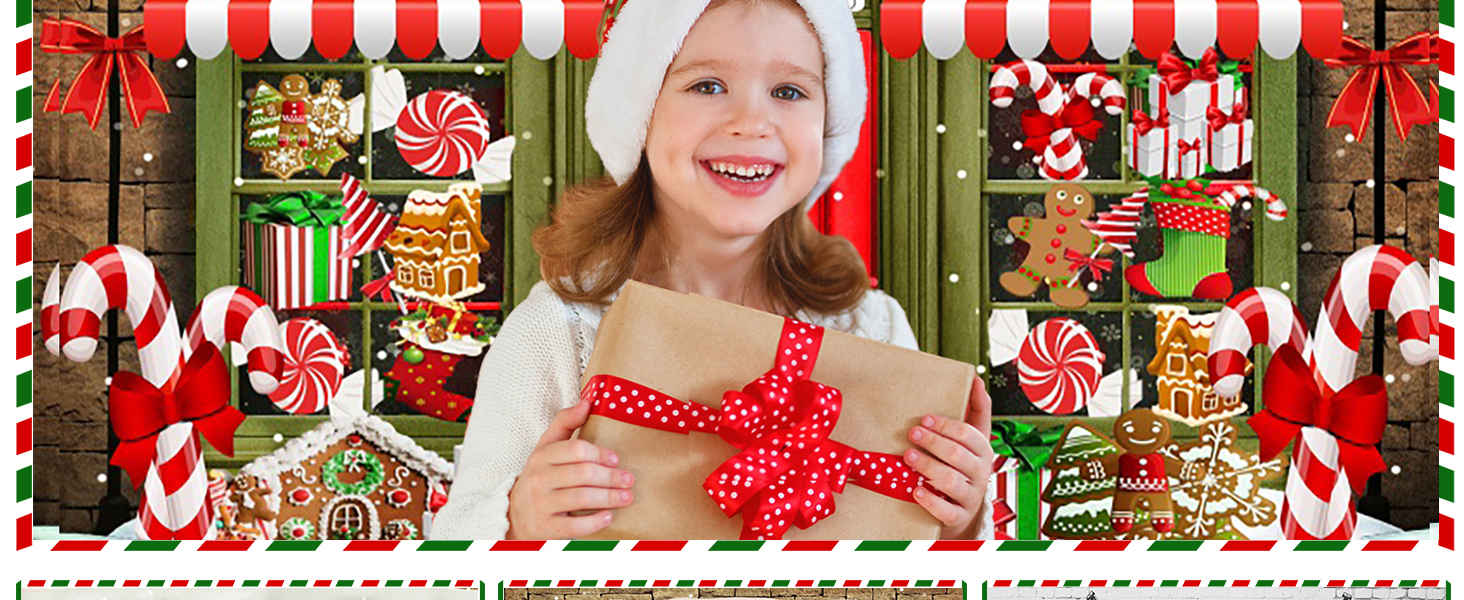 Red and Green Christmas Backdrop