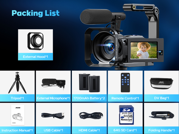 ファイアーバード mokamera5 Amazon.com : 5k Video Camera Camcorder 56MP Dual Lens Cam