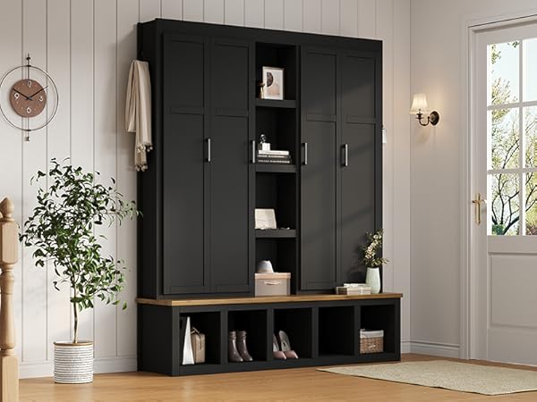 Amazon.com: Polibi Modern Farmhouse Entryway Hall Tree with Shoe