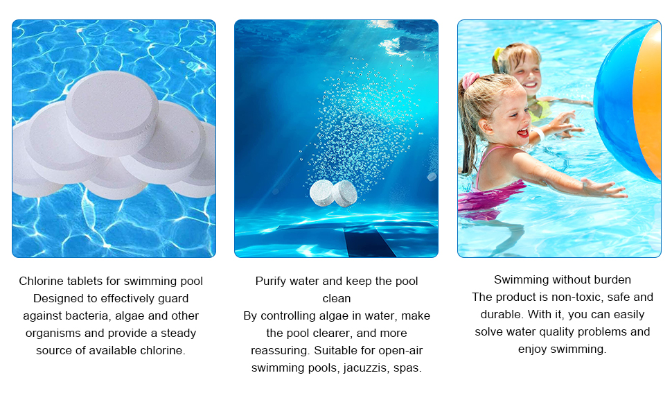 Swimming Pool Chlorine Tablets 50Pcs Swimming Pool Chlorine Tablets Spa Cleaning Tablets Effectively Pool Clear Chlorine Tablets Anggrek Otros