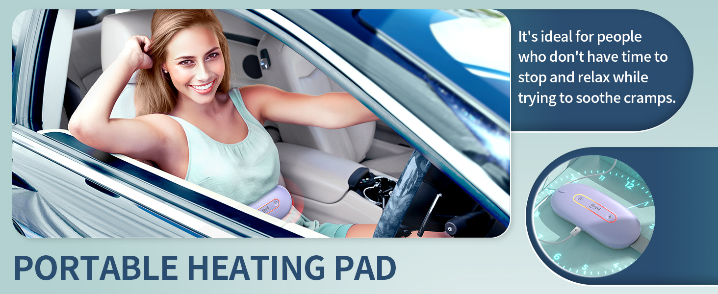 Slimpal Heating Pad for Cramps, Portable USB Cordless