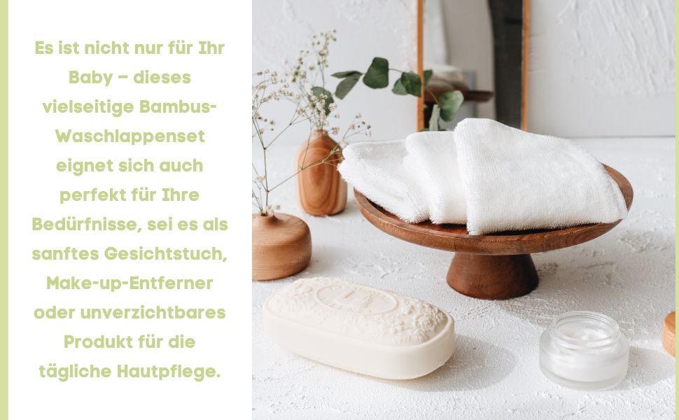 Baby washandjes, baby bamboe washandjes, kleine doekjes 20 x 20