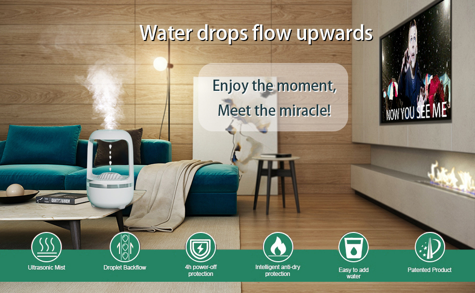 sikiwind Humidifiers for Bedroom, 5V Countercurrent