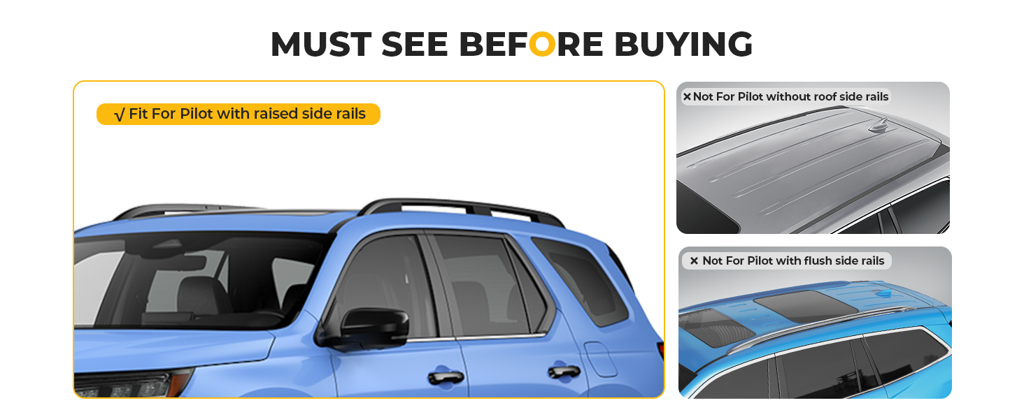 BougeRV Lockable Roof Rack Cross Bars for 2023 2024 Honda