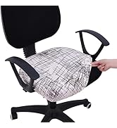 Smiry Printed Office Computer Chair Seat Covers, Stretch Fit Universal Desk Rotating Chair Cover ...