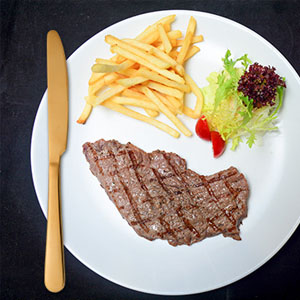 カトラリーセットポータブルステンレススチールフラットウェアナイフフォークスプーンストローセット、