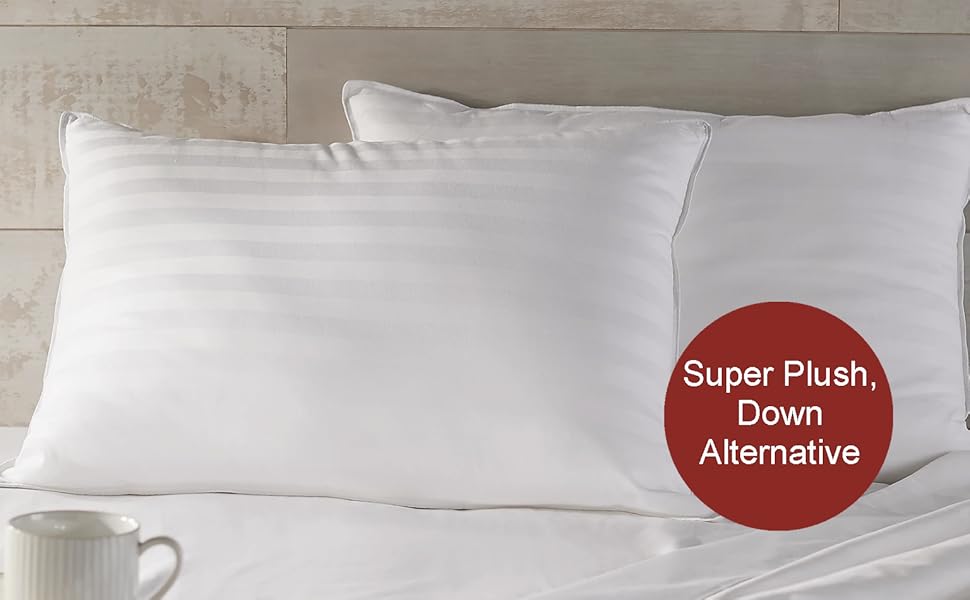 Comfort Mantra Bed Pillows for Sleeping King Size, Set of 2, Made in