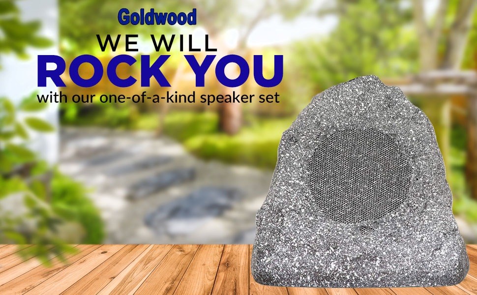 Theater Solutions 4R4G New Wired Outdoor Garden Waterproof Granite Rock