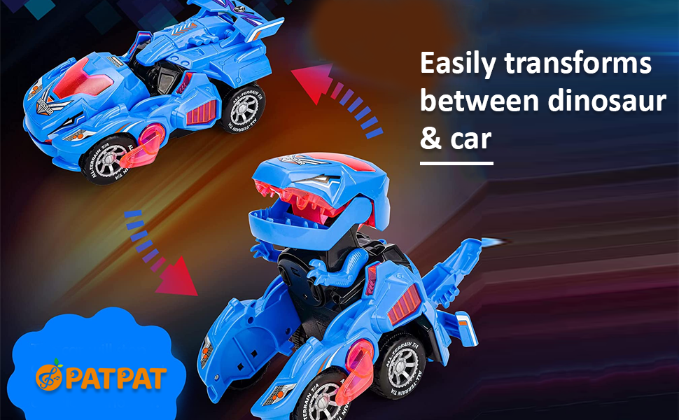 PATPAT® Transformers Toys Transforming Dinosaur Car Toys, Transforming