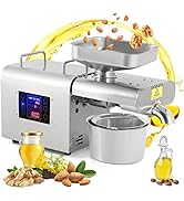 CGOLDENWALL Upgraded Oil Press Machine Automatic Oil Presser Cold Hot Press with Intelligent Cont...