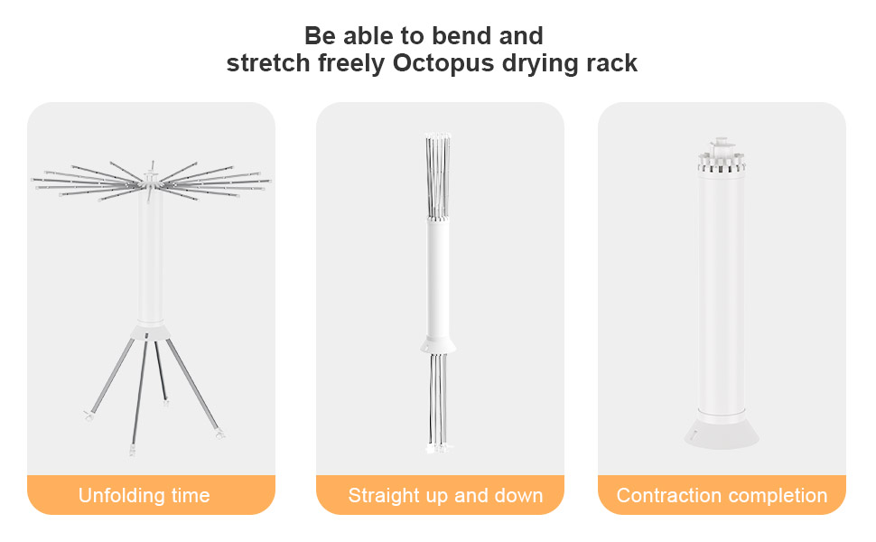 Octopus Cylinder Clothes Drying Rack