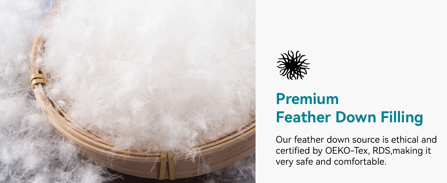 Goose Feather Down Comforter King Size for All Season Sleeping, Hotel Style Bedding, 750+ Fill Power, 100% Organic Co D65f45e2 4347 46b0 9373 88da96bfd2b3. CR0,0,1464,600 PT0 SX1464 V1