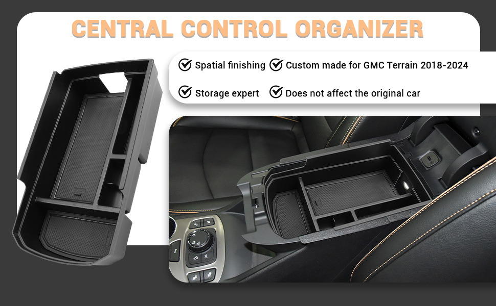 YEE PIN for 2024 GMC Terrain Center Console Organizer Tray