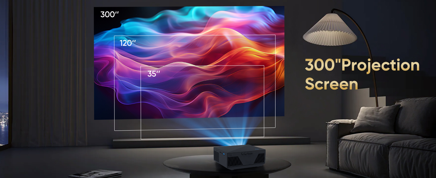 Projector with WiFi and Bluetooth