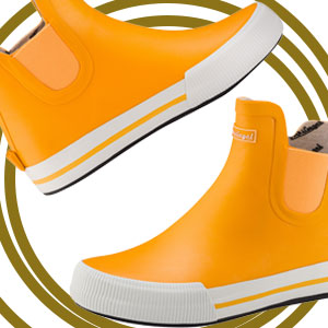 Mid-height rubber boots yellow