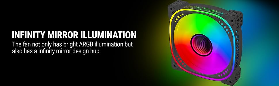 ant esports spectraflow case fan argb fan kit infinity mirrow illumination
