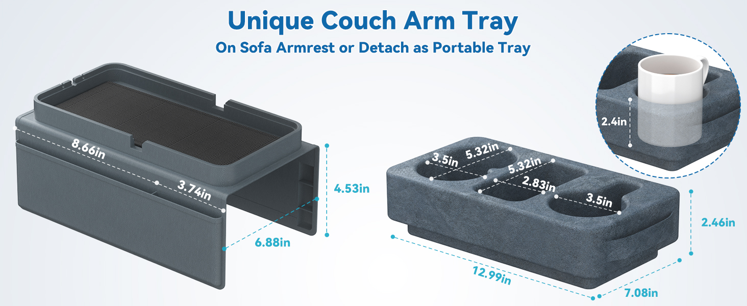 couch cupholder pillow