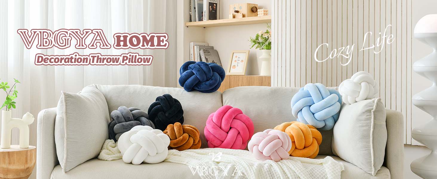 Knot Pillow Ball Cute Soft Decorative Knot Ball Throw Pillow Round Ball Pillows