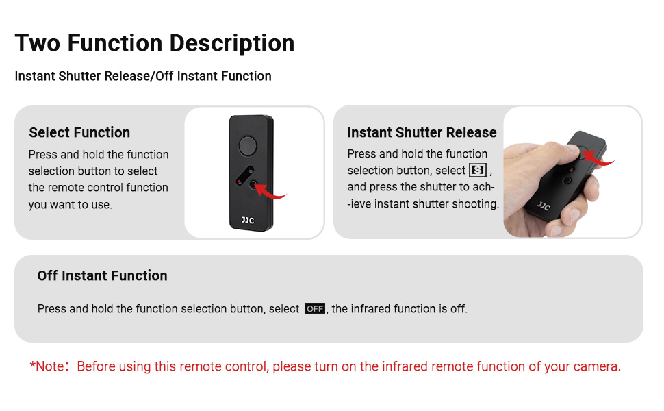 Wireless Infrared Shutter Release Remote Control Replaces Nikon MLL3